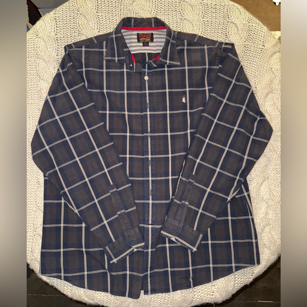 Cremieux Blue plaid long sleeve button Shirt